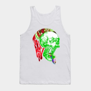 Colorful trippy skull (Light) Tank Top